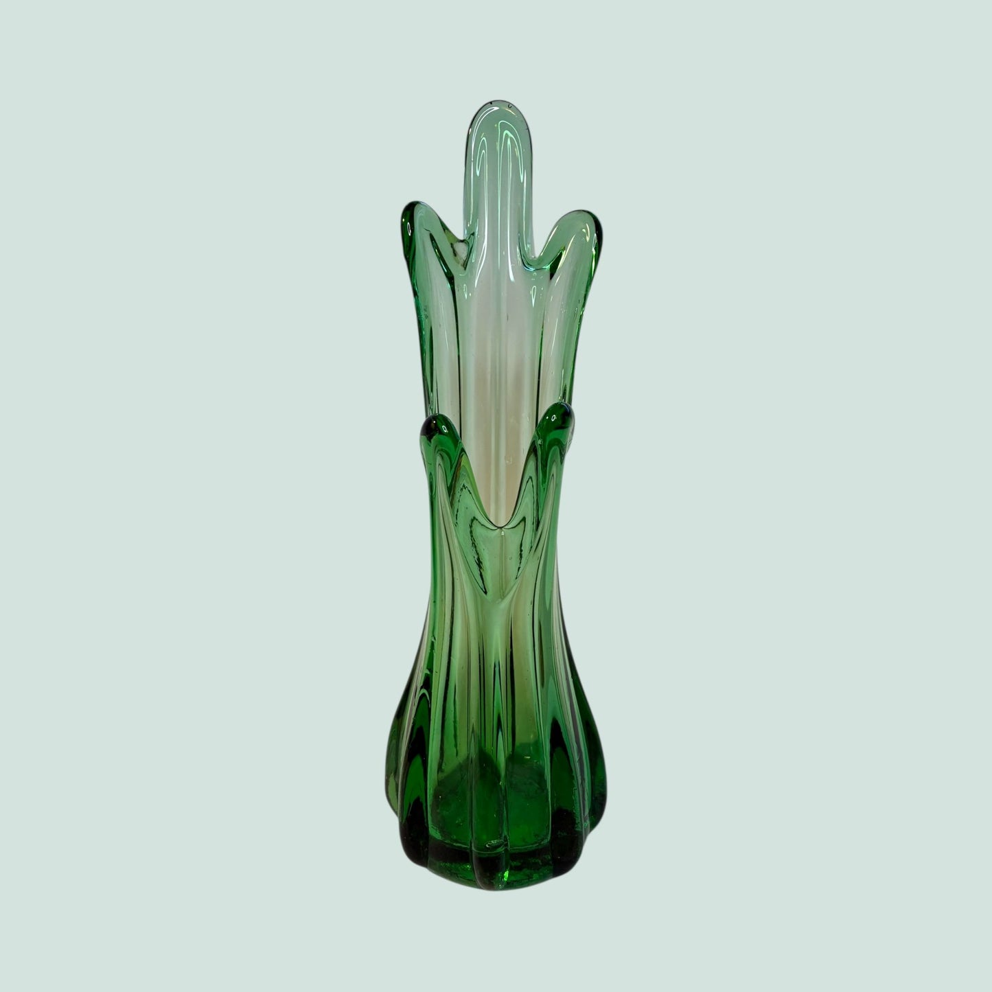 MCM-swung-five-finger-vase-green