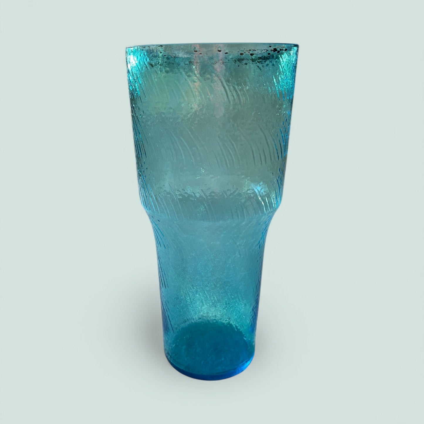 Nuutajarven-lasi-maljakko-turkoosi