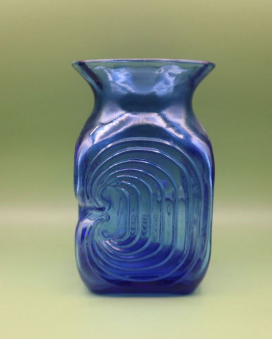 riihimaen-lasi-amuletti-maljakko-sininen