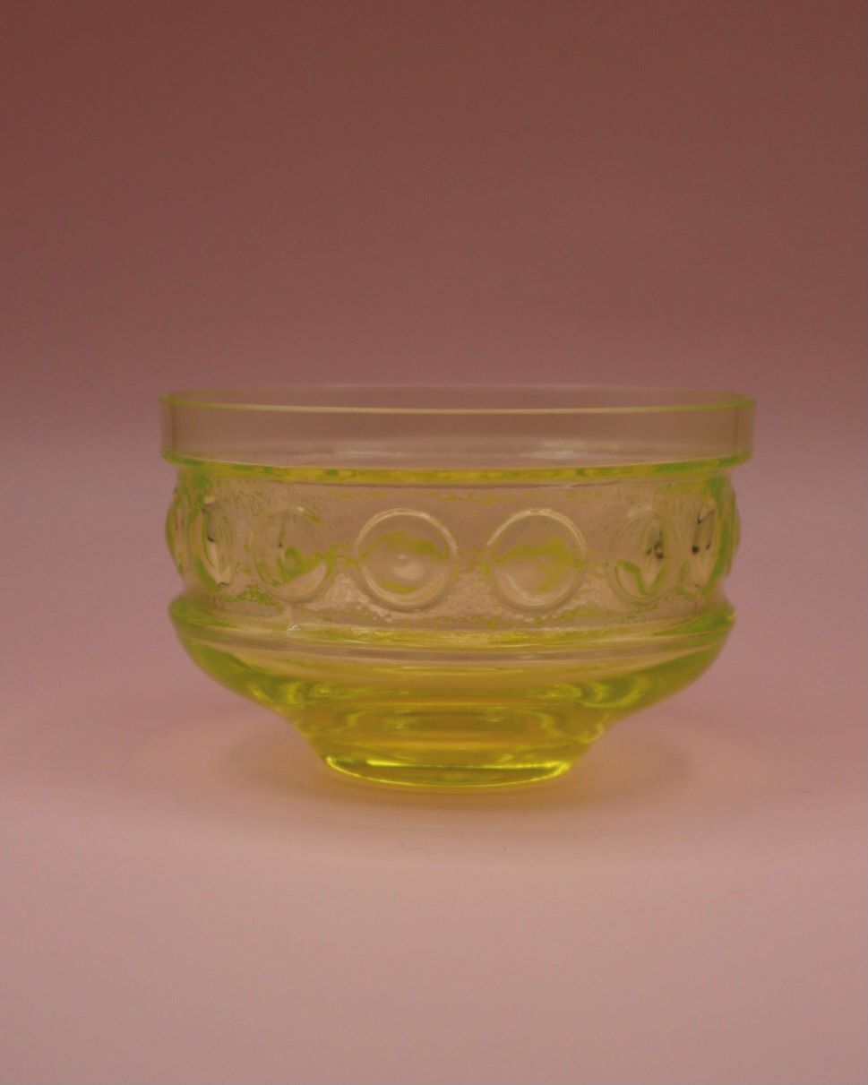 riihimaen-lasi-kehra-jalkiruoka-kulho-keltainen