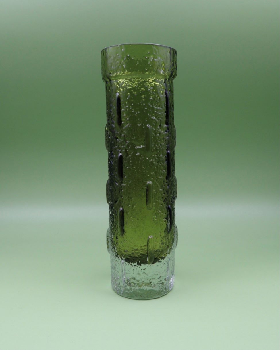 riihimaen-lasi-maljakko-1461-vihrea