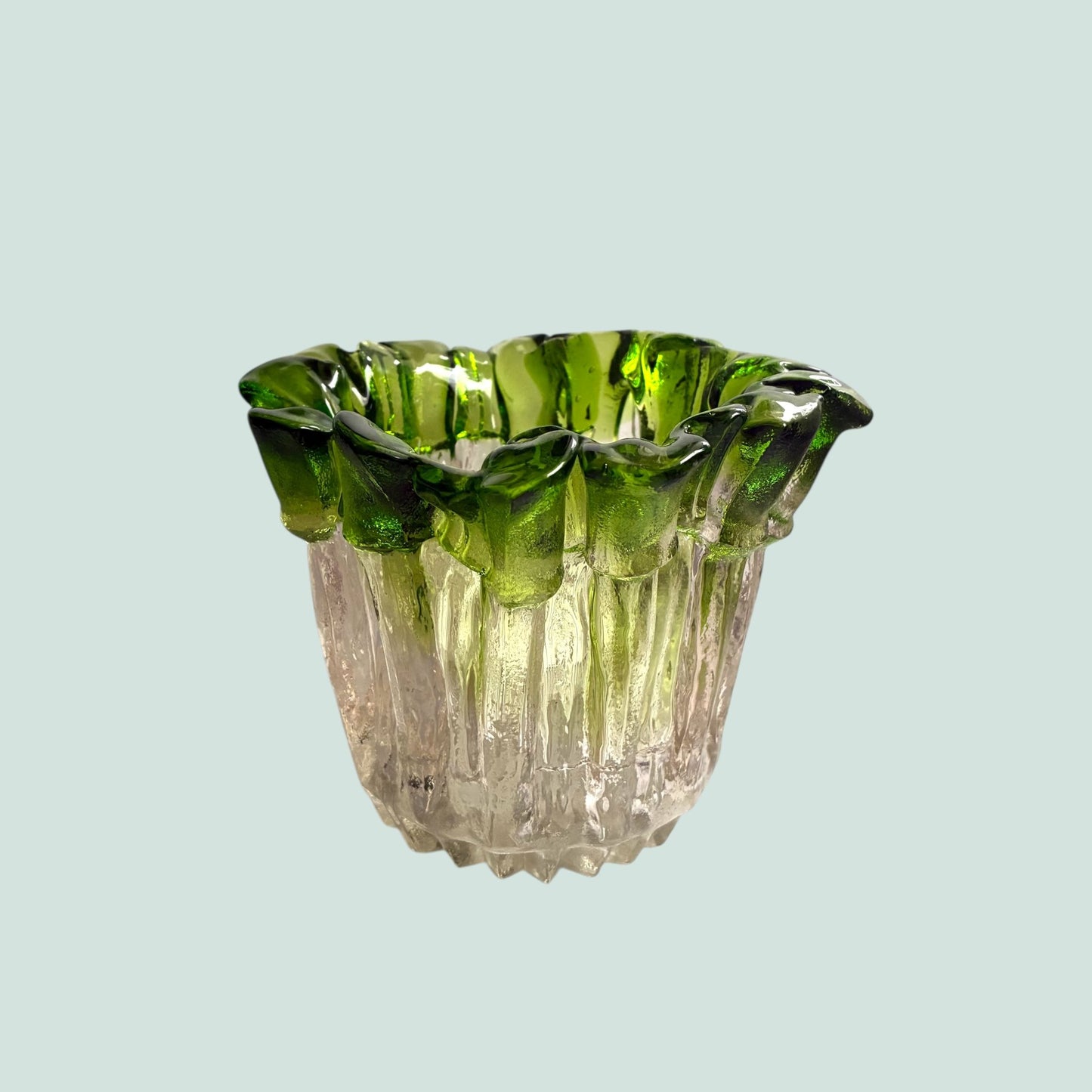 Humppila-maljakko-vihrea-kirkas