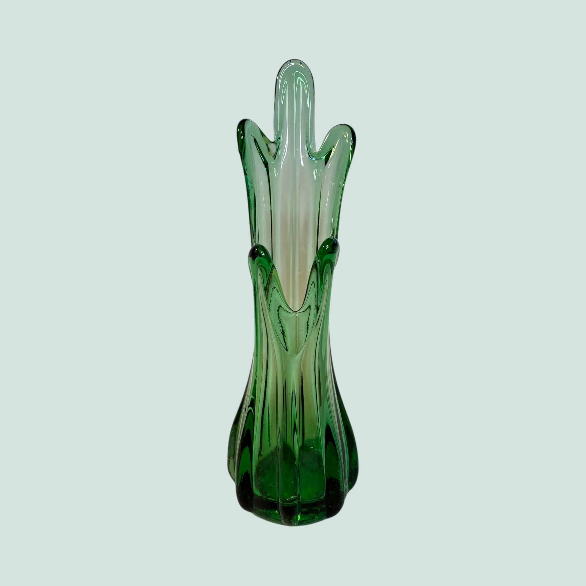 MCM-swung-five-finger-vase-green