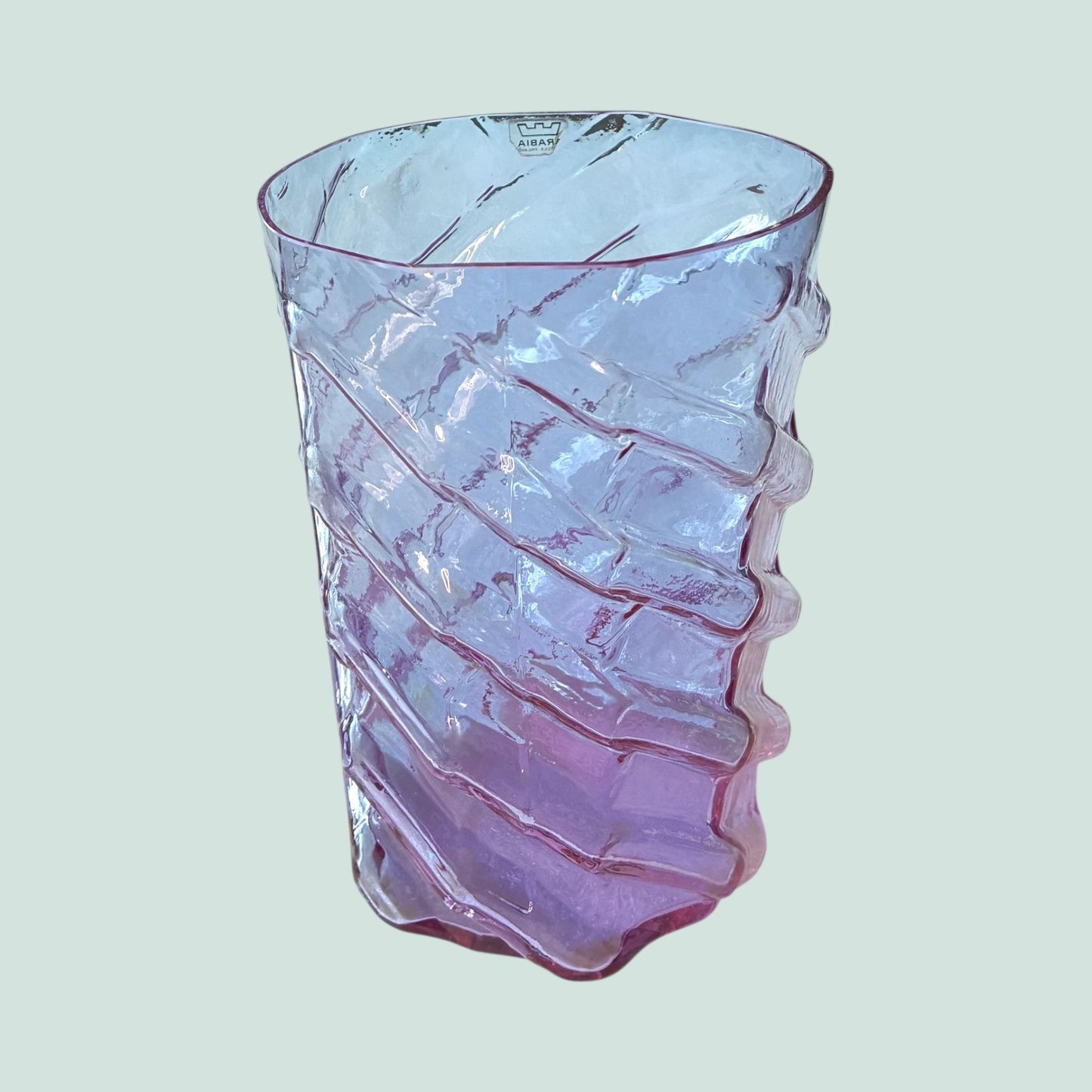 Nuutajarven-lasi-kierre-maljakko-neodyymi