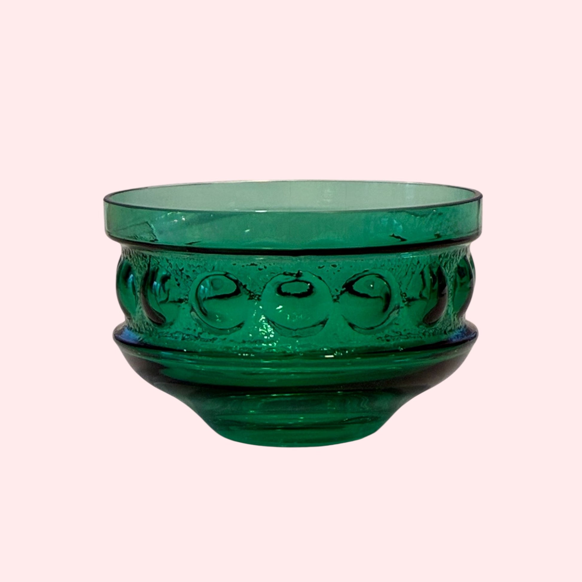 Riihimaen-lasi-kehra-jalkiruokamalja-vihrea