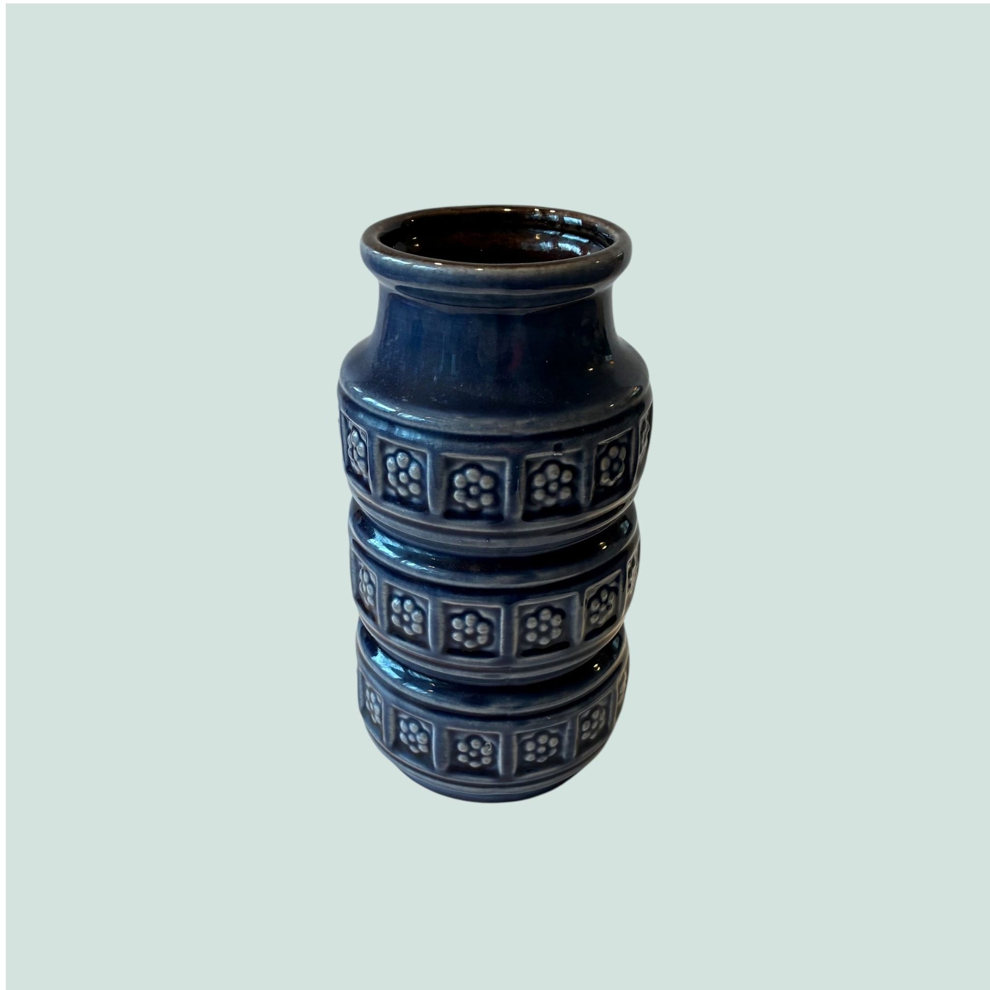 Scheurich-keraaminen-maljakko-sininen