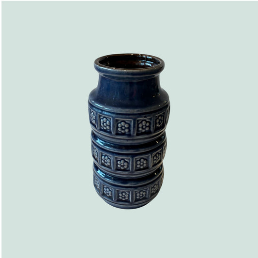 Scheurich-keraaminen-maljakko-sininen