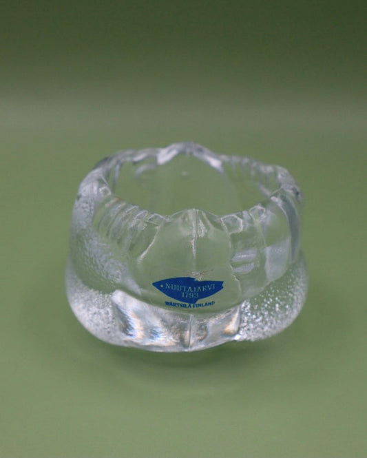 Nuutajärvi glass Tipu egg cup/candle cup