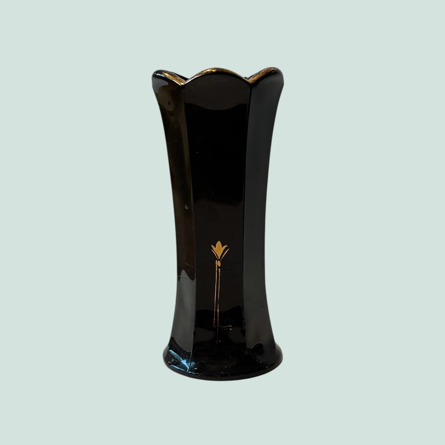 riihimaen-lasi-art-deco-maljakko-musta